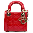 Dior Rosso Mini Vernice Cannage Lady Dior