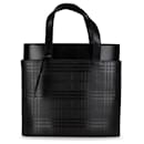 Burberry – Schwarze Handtasche mit House Check-Prägung