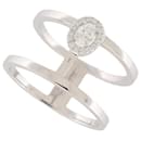 NEW MESSIKA GLAM'AZONE 2 ROW RING 06173 IN 18K WHITE GOLD DIAMOND 0.16CT - Messika