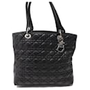 CHRISTIAN DIOR LADY CABAS HANDTASCHE SCHWARZES CANNAGE-LEDER SCHWARZ HANDTASCHE HANDTASCHE - Christian Dior