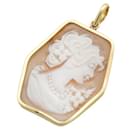 18k Pingente Gold Shell Cameo em excelente estado - & Other Stories