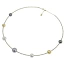 Andere 18 Karat Gold Pearl Station Halskette Metall Halskette in ausgezeichnetem Zustand - & Other Stories