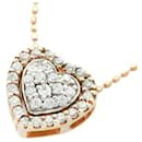 [Luxus] 10k Gold Diamant Herz Anhänger Halskette Metall Halskette in ausgezeichnetem Zustand - & Other Stories