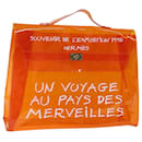 HERMES Vinyl Kelly Hand Bag Vinyl Orange Auth 73614 - Hermès