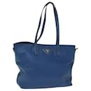 PRADA Tote Bag Safiano leather Blue Auth 73978 - Prada