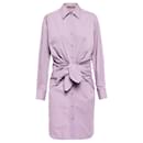 Altuzarra Chloris tie-waist lilac cotton-poplin shirt dress