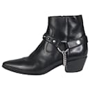 Black spiked ankle boots - size EU 38.5 - Saint Laurent