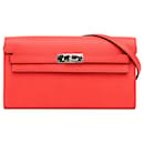 Portefeuille Hermès Epsom Kelly To Go rouge rouge