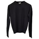 Saint Laurent Crewneck Sweater in Black Wool