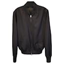 AMI Paris Twill Bomber Jacket in Black Polyester - Ami