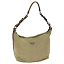 PRADA Shoulder Bag Nylon Beige Auth 73602 - Prada