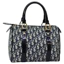 Christian Dior Trotter Canvas Hand Bag Navy Auth 73588