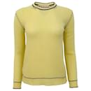 Suéter de caxemira amarelo Marni com acabamento preto - Autre Marque