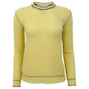 Maglione Marni in cashmere giallo con finiture nere - Autre Marque