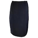 Prada Black Tweed and Crepe Pencil Skirt - Autre Marque