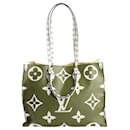 Louis Vuitton Monogram Giant OntheGo GM Handbag in Green and Beige M44571