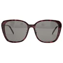 Brown square framed oversized sunglasses - Saint Laurent