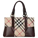 Burberry Brown Wool Supernova Check Handtasche