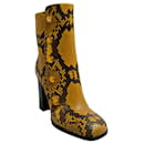 Mulberry Yellow / Black Snake Boots with Snaps - Autre Marque