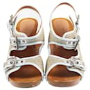 Dolce & Gabbana Beige/White Heel Sandals