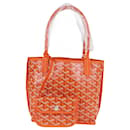 Goyard Orange Goyardine Mini Anjou Tote