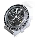 Omega X Swatch Bioceramic Velcro Moonswatch Mission To Moon Unisex Watch 42 mm