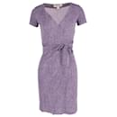Diane von Furstenberg New Julian Two Wrap Dress in Purple Cotton - Diane Von Furstenberg
