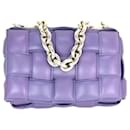 Bottega Veneta Padded Chain Cassette Purple Hand Shoulder Bag