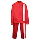 Valentino Garavani Archive Stripe Track Jacket and Pants in Red Polyester