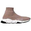 Balenciaga Speed Sneakers in Beige Polyester