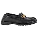 Salvatore Ferragamo Mocassins Gancini-Plaque en Cuir Noir