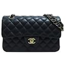 Chanel Blue Medium Classic Lambskin Double Flap