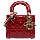 Dior Rosso Mini Vernice Cannage Lady Dior