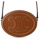 Borsa a tracolla ovale Celine Brown Cuir Triomphe - Céline