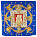 Hermès Blue Hommage A Charles Garnier Silk Scarf