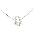 Dior Oblique Logo Halskette Metallhalskette in ausgezeichnetem Zustand