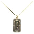 Dior CD Plate Necklace  Metal Necklace in Good condition