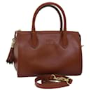 VALENTINO Hand Bag Leather 2way Brown Auth ar11827 - Valentino