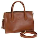 VALENTINO Hand Bag Leather 2way Brown Auth yk12293 - Valentino