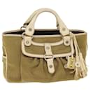 CELINE Boogie bag Hand Bag Canvas Brown Auth yk12351 - Céline