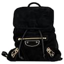Balenciaga Baby Daim Extra Small Classic Traveller Backpack in Black Suede