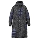Valentino x Moncler Embroidered Tiger Re-Edition Quilted Down Coat in Blue Nylon - Valentino Garavani