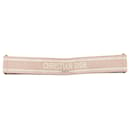 Cinturón ancho de lona bordada en rosa Dior