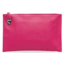 Bolso de mano con cremallera rosa Saffiano Lux de Prada