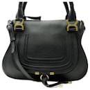 NEUF SAC A MAIN CHLOE MARCIE CHC22AS660I31001 BANDOULIERE CUIR GRAINE NOIR - Chloé