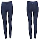 NEW CHANEL COTELE BLUE WOOL AND SILK LEGGINGS P39407K02740 38 M BLUE NAVY WOOL - Chanel