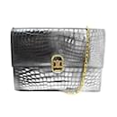 VINTAGE CELINE POCHETTE TRIOMPHE HANDBAG IN CROCODILE LEATHER HAND BAG PURSE - Céline