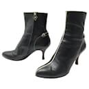 LOUIS VUITTON SHOES 41 ANKLE BOOTS IN BLACK LEATHER BLACK LEATHER ANKLE BOOTS - Louis Vuitton