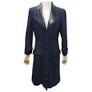 NEW CHANEL CHESTER COAT IN NAVY BLUE COTTON P53436V25563 M 40 COAT - Chanel