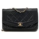 Chanel Diana Flap Crossbody Bag Bolsa de ombro de couro em bom estado